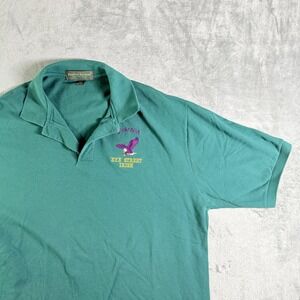 VTG Country Cottons Gonzaga Eye Street Irish Polo Shirt Green XL USA